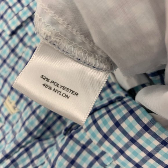 Peter Millar Crown Sport Athletic Golf Shorts Blue Plaid Lightweight Mens 40 - Picture 3 of 4